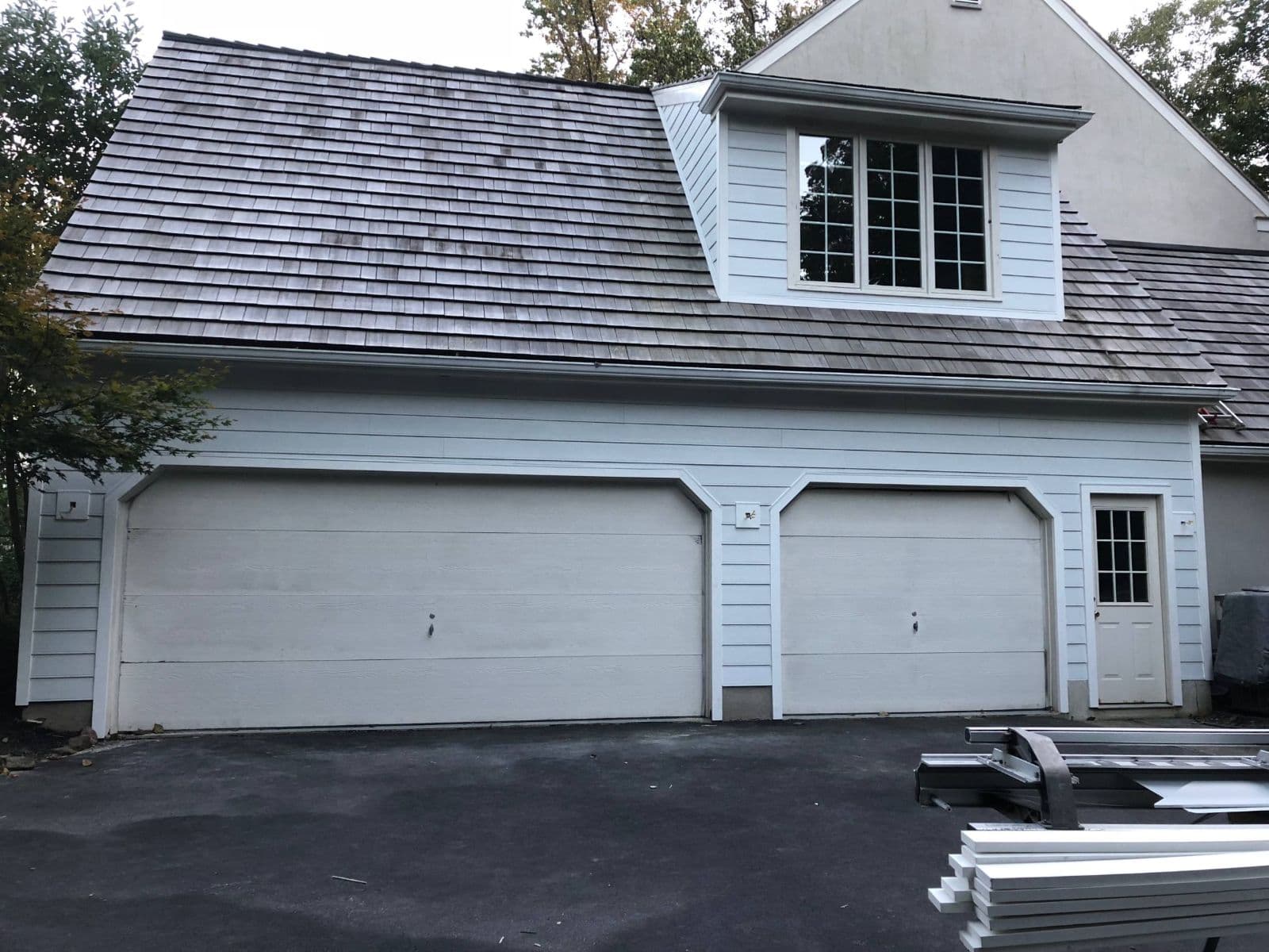 Hardie plank siding garage project