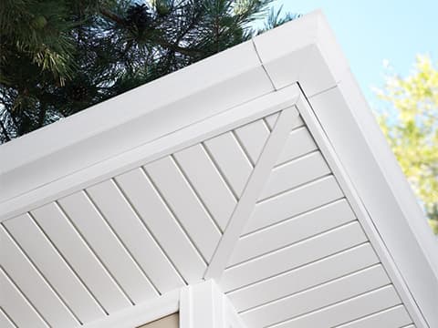 Soffit and fascia installation detail